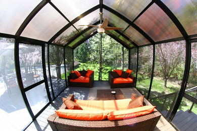 Sunroom - contemporary sunroom idea in New York