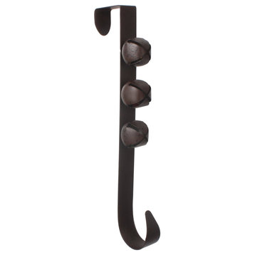 Vickerman MT210117 12" Black Matte Door Hanger With Bells