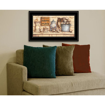 "My Happy Place" by Mary Ann June, Framed Print, Black Frame