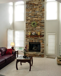 Fireplace wall in family room