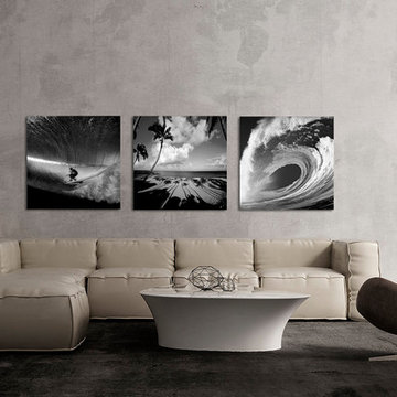 Aaron Chang Fine Art: Living Room - Black and White Triptych