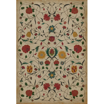 Vintage Vinyl Floorcloths/Mats (Floral Abigail), 70x102