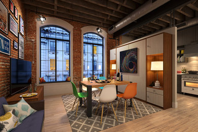 Small urban kitchen/dining room combo photo in Vancouver
