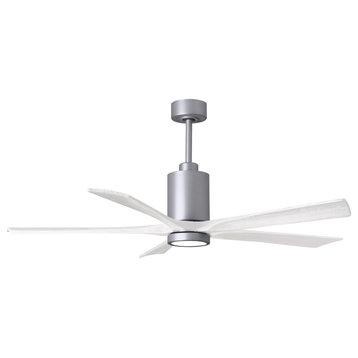 Patricia 6-Speed DC 60" Ceiling Fan w/ Integrated Light Kit in Brushed Nickel