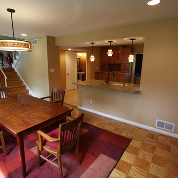 Washer and Dryer in kitchen cabinetry enclosure