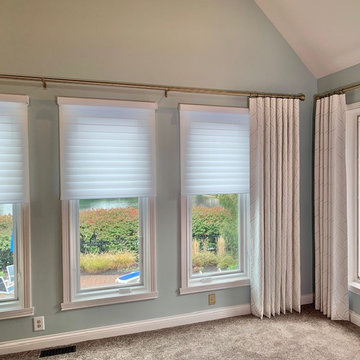Motorized sheer shades and custom window treatments for Zionsville, IN client