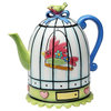 Blue Birdcage Teapot