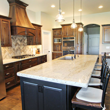 Knotty Walnut & Knotty Alder Custom Kitchen