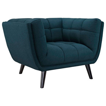 Bestow Upholstered Fabric Armchair, Blue