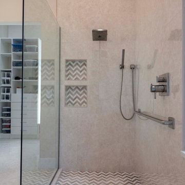 Lake Mary Master Bathroom Doorless shower