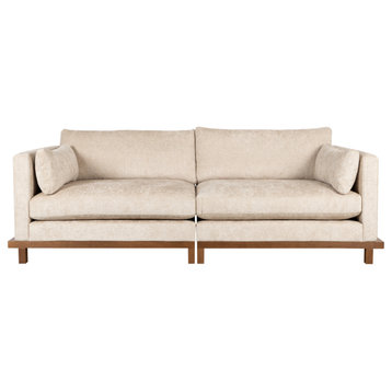 Classic Upholstered 3-Seater Sofa | Zuiver Blossom, Beige