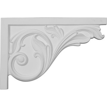 11 3/4"W x 7 3/4"H x 3/4"D Lg. Acanthus Stair Bracket, Right