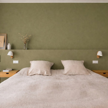 Robin. Chambre parentale. Tête de lit sur-mesure.