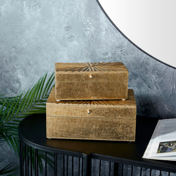 Contemporary Gold Wood Box Set 560835