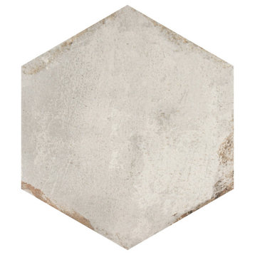 D'Anticatto Hex Bianco Porcelain Floor and Wall Tile