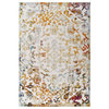 Modway Ornate Floral Lattice 8' x 10' In Area Rug Ivory,Light Blue R-1179A-810