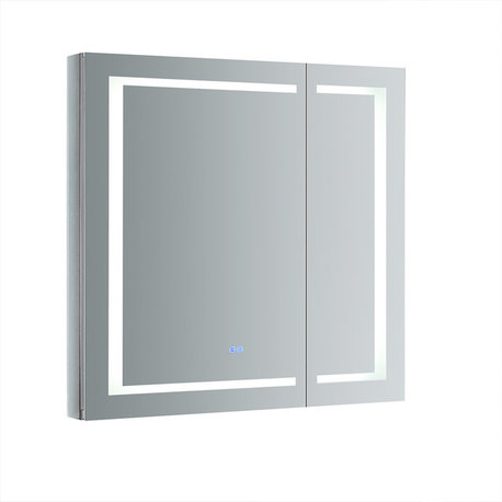 Fresca Spazio Bathroom Medicine Cabinet With LED Lighting, 36"x36"