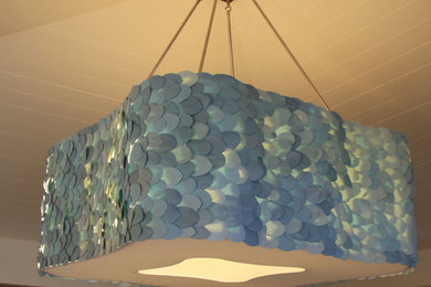Bespoke 'Fishscale' style chandelier - By Boatswain Lighting