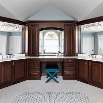 Creating a Beautiful, Traditional Master Bath in a Challenging Space