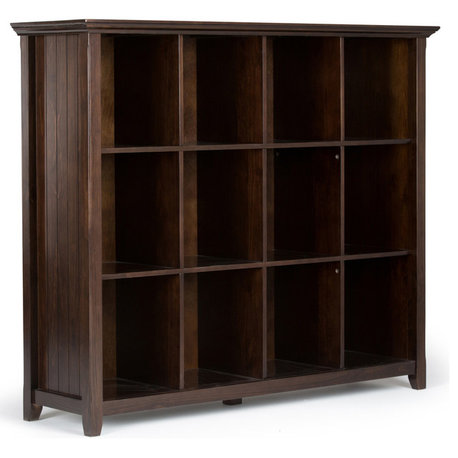 Acadian Solid Wood 12 Cube Storage, Brunette Brown