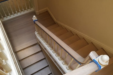 Inspiration for a modern staircase remodel in Chicago