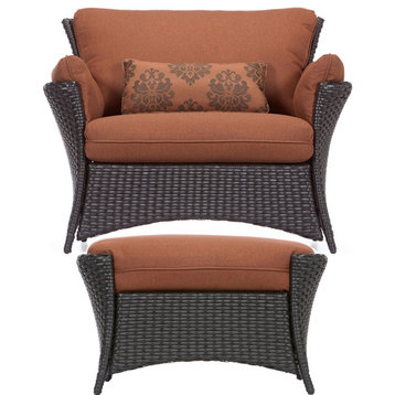 Hanover STRATHALLURE2PC Strathmere Over-Sized Outdoor Wicker Arm - Woodland