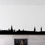 Stockholm Skyline Vinyl Wall Decal SS038EY, 120" - THE DEFAULT COLOR OF THE DECAL IS BLACK.