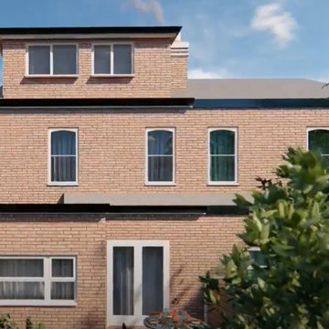 Rear View of Proposed Loft Conversion with Flat Roof Dormer