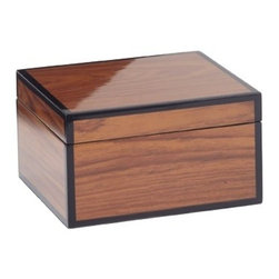 Lacquered Woodgrain Lined Box - Small - Decorative Boxes