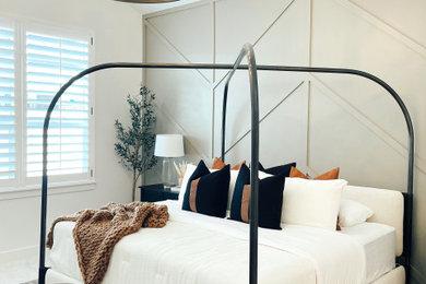 Bedroom - scandinavian bedroom idea in Salt Lake City