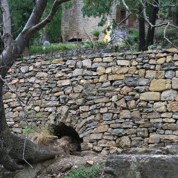 Mur de soutènement à pierre sèche Pégairolles de l'escalette