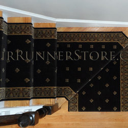 Pie Steps Stair Runner Installations - Hall And Stair Runners
