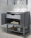 Vanity Emmet 31 with  Integrated White Porcelain, Metal Gray