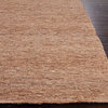 Naturals Solid Pattern Hemp Ivory/White Area Rug (5 x 8)