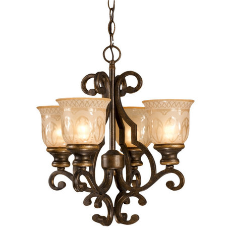 Norwalk 4 Light Bronze Mini Chandelier