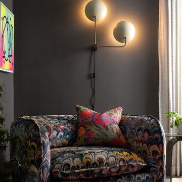 A Moody Historical Home with Pops of Neon in Atlanta