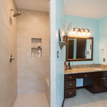 Master Bathroom | Expand and Brighten Shower | Repaint Walls & Ceiling