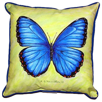 Dick's Blue Morpho Extra Large Zippered Pillow 22x22