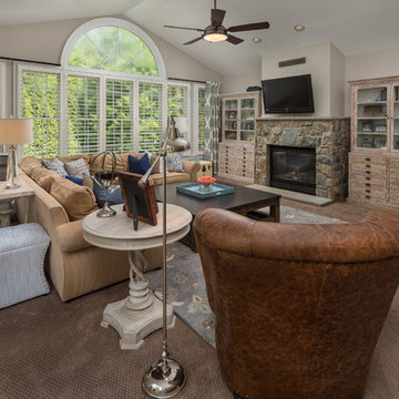 Double Apothecary Cabinet Family Room