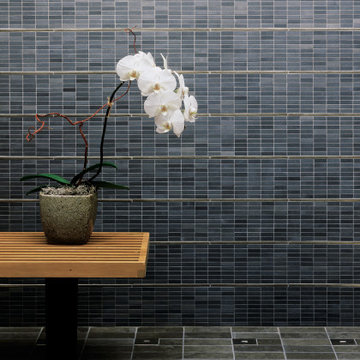 White Bronze Square and Straight Line Floor and Wall Installation