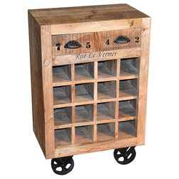 Industrial Wine And Bar Cabinets by Crafters and Weavers