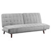 Lexicon Driggs 70" Chenille Elegant Lounger with Tufted in Silver Gray