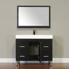 The Modern 39 inch Single Modern Bathroom Vanity in Black without Mirror