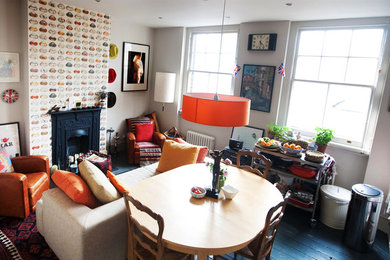 Eclectic living room photo in London