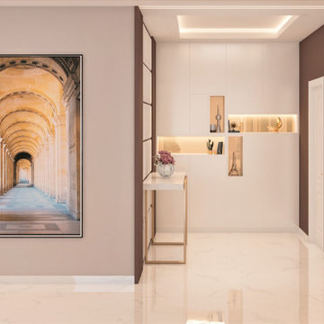 Foyer | 4BHK Prestige Shantiniketan | Transitional Design | Artis Interiorz | Ba