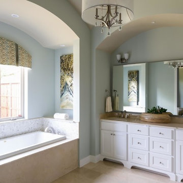 Crema Marfil Master bathroom