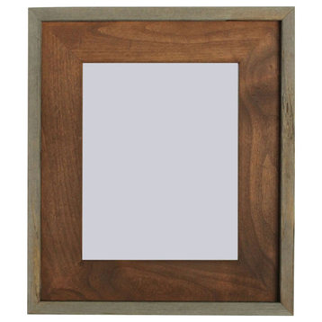 Wasatch Rustic Barnwood Picture Frame, 6"x6", Cardboard Backing & Hanging Hardware