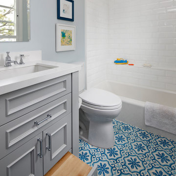 Child's Bath with built-in step-stool
