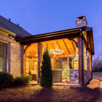 Lit-up Covered Patio