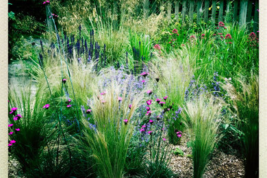 Photo of a large contemporary garden in Hampshire.